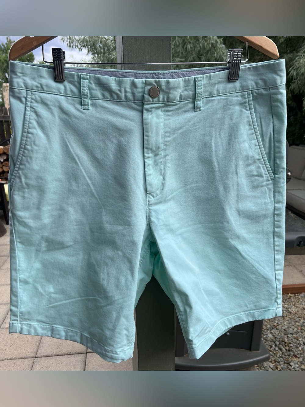 Bonobos Men's Flat Front Shorts in Light Aqua